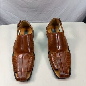 Lucio Ricci Mens Tan Closed Toe Fisherman Sandals Size 11M